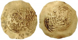 Salerno. Tancredi re, 1190-1194. Tarì, AV 0,87 g. Cerchio lineare; all’interno, leggenda araba al-malik / Tanqir / al-mu’azzam (il Re Tancredi il magn...