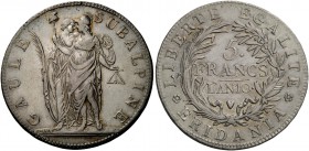 Torino. Da 5 Franchi anno X (1801). Torino. Pagani 6. MIR 1009/2.
BB / Buon BB