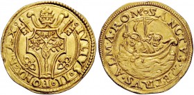 Giulio II (Giuliano della Rovere), 1503-1513. Fiorino di camera, AV 3,35 g. IVLIVS II PONT MAX Stemma caricato su chiavi decussate e sormontato da tri...