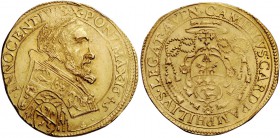 Innocenzo X (Giovanni Battista Pamphilj), 1644-1655. Avignone. Quadrupla 1645, AV 13,19 g. INNOCENTIVS X PONT MAX 1645 Busto con piviale ornato da gig...