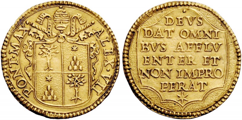 Alessandro VII (Fabio Chigi), 1655-1667. Scudo, AV 6,69 g. ALEX VII – PONT MAX S...