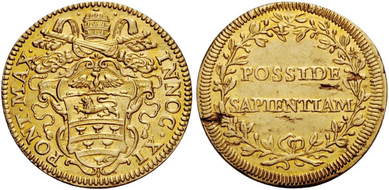 Innocenzo XI (Benedetto Odescalchi), 1676-1689. Scudo, AV 3,34 g. INNOC XI – PON...
