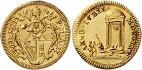 Benedetto XIII (Pier Francesco Orsini), 1724-1730. Scudo del Giubileo 1725/II, AV 3,35 g. BENED XIII – P M A II Stemma sormontato da triregno e chiavi...