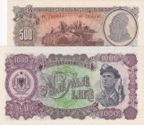 Albania, 500-1.000 Leke, 1957, UNC, p31; p32, (Total 2 banknotes)
Estimate: USD 20-40