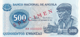 Angola, 500 Kwanzas, 1976, UNC, p112s, SPECIMEN
Banco Nacıonal de Angola
Estimate: USD 50-100