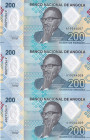 Angola, 200 Kwanzas, 2020, UNC, pNew, (Total 3 consecutive banknotes)
Polymer plastics banknote
Estimate: USD 20-40