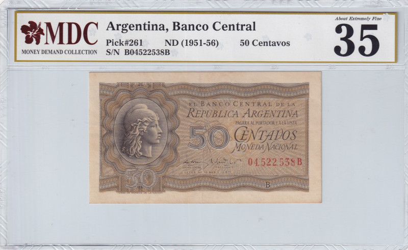 Argentina, 50 Centavos, 1951/1956, VF, p261
MDC 35
Estimate: USD 25-50