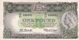 Australia, 1 Pound, 1961/1965, XF(+), p34
Queen Elizabeth II. Potrait
Estimate: USD 60-120