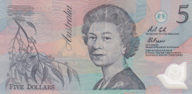 Australia, 5 Dollars, 1992, AUNC, p50
Queen Elizabeth II. Potrait, Polymer plastics banknote
Estimate: USD 15-30