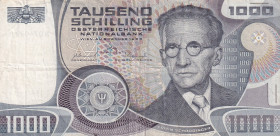 Austria, 1.000 Schilling, 1983, VF, p152b
There is a tear in the top border.
Estimate: USD 25-50