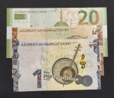 Azerbaijan, 1-5-20 Manat, 2005/2020, UNC, p28, (Total 3 banknotes)
Estimate: USD 20-40
