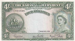Bahamas, 4 Shillings, 1953, XF, p13d
Queen Elizabeth II. Potrait
Estimate: USD 100-200