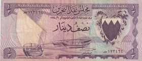 Bahrain, 1/2 Dinar, 1964, VF, p3
Stained
Estimate: USD 20-40