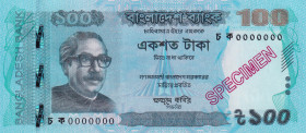 Bangladesh, 100 Taka, 2018, UNC, p57s, SPECIMEN
Estimate: USD 15-30