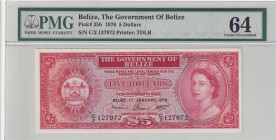 Belize, 5 Dollars, 1976, UNC, p35b
PMG 64
Estimate: USD 300-600