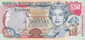 Bermuda, 50 Dollars, 2007, AUNC, p54b
Queen Elizabeth II. Potrait
Estimate: USD 50-100