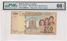 Bolivia, 200 Bolivianos, 2018, UNC, pNew
PMG 66 EPQ
Estimate: USD 50-100