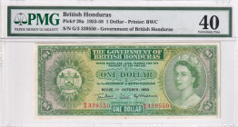 British Honduras, 1 Dollar, 1953/1958, VF, p28a
PMG 40
Estimate: USD 200-400