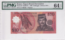 Brunei, 10 Ringgit, 1998, UNC, p24b
PMG 64 EPQ
Estimate: USD 25-50