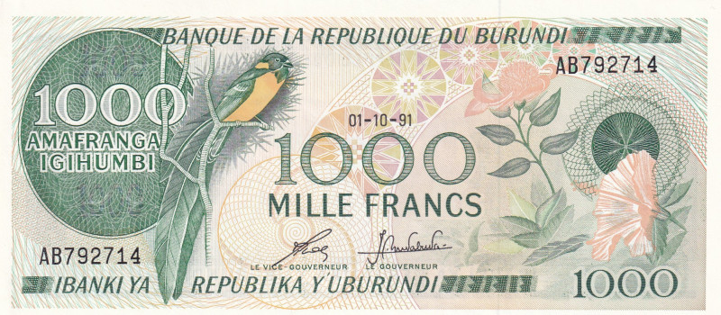 Burundi, 1.000 Francs, 1991, UNC, p31d
Estimate: USD 100-200