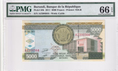 Burundi, 5.000 Francs, 2011, UNC, p48b
PMG 66 EPQ
Estimate: USD 35-70