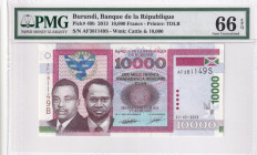 Burundi, 10.000 Francs, 2013, UNC, p49b
PMG 66 EPQ
Estimate: USD 40-80