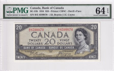 Canada, 20 Dollars, 1954, UNC, p70b
PMG 64 EPQ DEVIL'S FACE
Estimate: USD 750-1500