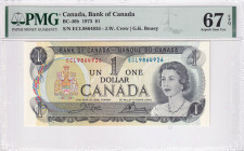 Canada, 1 Dollar, 1973, UNC, p85c
PMG 67 EPQ, High condition 
Estimate: USD 50-100