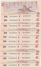 Canada, 2 Dollars, 1986, UNC, p94b, (Total 10 consecutive banknotes)
Queen Elizabeth II. Potrait
Estimate: USD 50-100