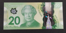 Canada, 20 Dollars, 2012, UNC, p108
Queen Elizabeth II portrait, Polymer plastic banknote
Estimate: USD 25-50