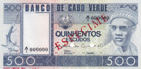 Cape Verde, 500 Escudos, 1977, UNC, p55s, SPECIMEN
Estimate: USD 15-30