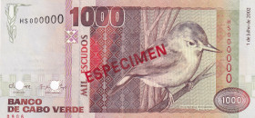 Cape Verde, 1.000 Escudos, 2002, UNC, p65s, SPECIMEN
Estimate: USD 20-40