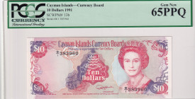 Cayman Islands, 10 Dollars, 1991, UNC, p13b
PCGS 65 PPQ, Currency Board
Estimate: USD 150-300