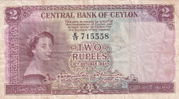 Ceylon, 2 Rupees, 1954, VF, p50
Queen Elizabeth II. Potrait, Stained
Estimate: USD 60-120