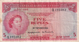 Ceylon, 5 Rupees, 1954, VF, p51
Queen Elizabeth II. Potrait, Stained
Estimate: USD 100-200