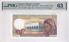 Comoros, 500 Francs, 1986, UNC, p10a
PMG 63
Estimate: USD 30-60