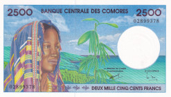 Comoros, 2.500 Francs, 1997, UNC, p13
Estimate: USD 100-200