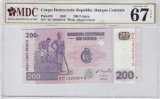 Congo Democratic Republic, 200 Francs, 2007, UNC, p99
MDC 67 GPQ
Estimate: USD 25-50