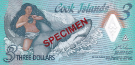 Cook Islands, 3 Dollars, 2021, UNC, pNew, SPECIMEN
Estimate: USD 25-50