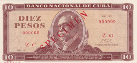 Cuba, 10 Pesos, 1971, UNC, p104s
Estimate: USD 15-30