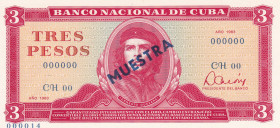 Cuba, 3 Pesos, 1983, UNC, p107as, SPECIMEN
Estimate: USD 20-40