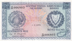 Cyprus, 250 Mils, 1979, XF, p41c
Estimate: USD 30-60