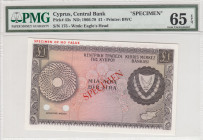 Cyprus, 1 Pound, 1966/1978, UNC, p43s, SPECIMEN
PMG 65 EPQ
Estimate: USD 300-600