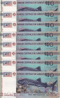 Djibouti, 40 Francs, 2017, UNC, p46, (Total 8 banknotes)
Estimate: USD 35-70
