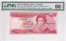 East Caribbean States, 1 Dollar, 1988/1989, UNC, p21u
PMG 66 EPQ, Queen Elizabeth II. Potrait
Estimate: USD 60-120