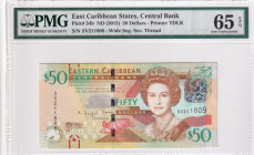 East Caribbean States, 50 Dollars, 2015, UNC, p54b
PMG 65 EPQ, Queen Elizabeth II. Potrait
Estimate: USD 50-100