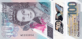 East Caribbean States, 100 Dollars, 2019, UNC, p59
Queen Elizabeth II portrait, Polymer plastic banknote
Estimate: USD 75-150