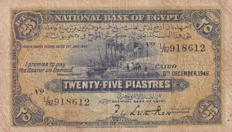 Egypt, 25 Piastres, 1946, FINE, p10d
Estimate: USD 20-40