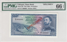 Ethiopia, 50 Dollars, 1961, UNC, p22s, SPECIMEN
PMG 66 EPQ
Estimate: USD 400-800