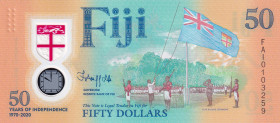 Fiji, 50 Dollars, 2020, UNC, p121
Commemorative and Polymer Banknote
Estimate: USD 50-100